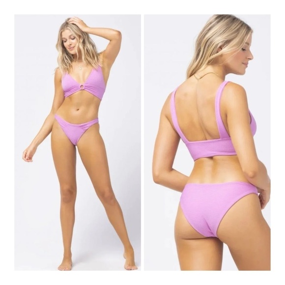 L* Space | Sol Classic Bikini Bottom In Rosebud | XL - Picture 2 of 10